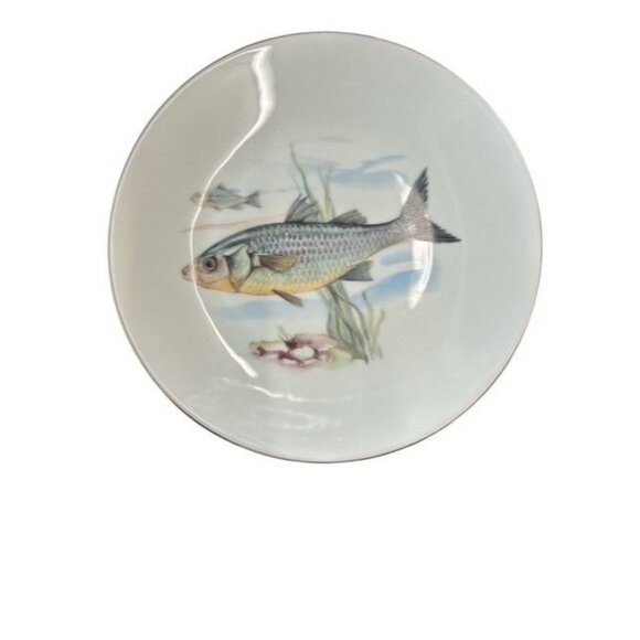 Set Of 6 Vintage Neiman Marcus Germany 9.5" Fish Plates. - Picture 6 of 8
